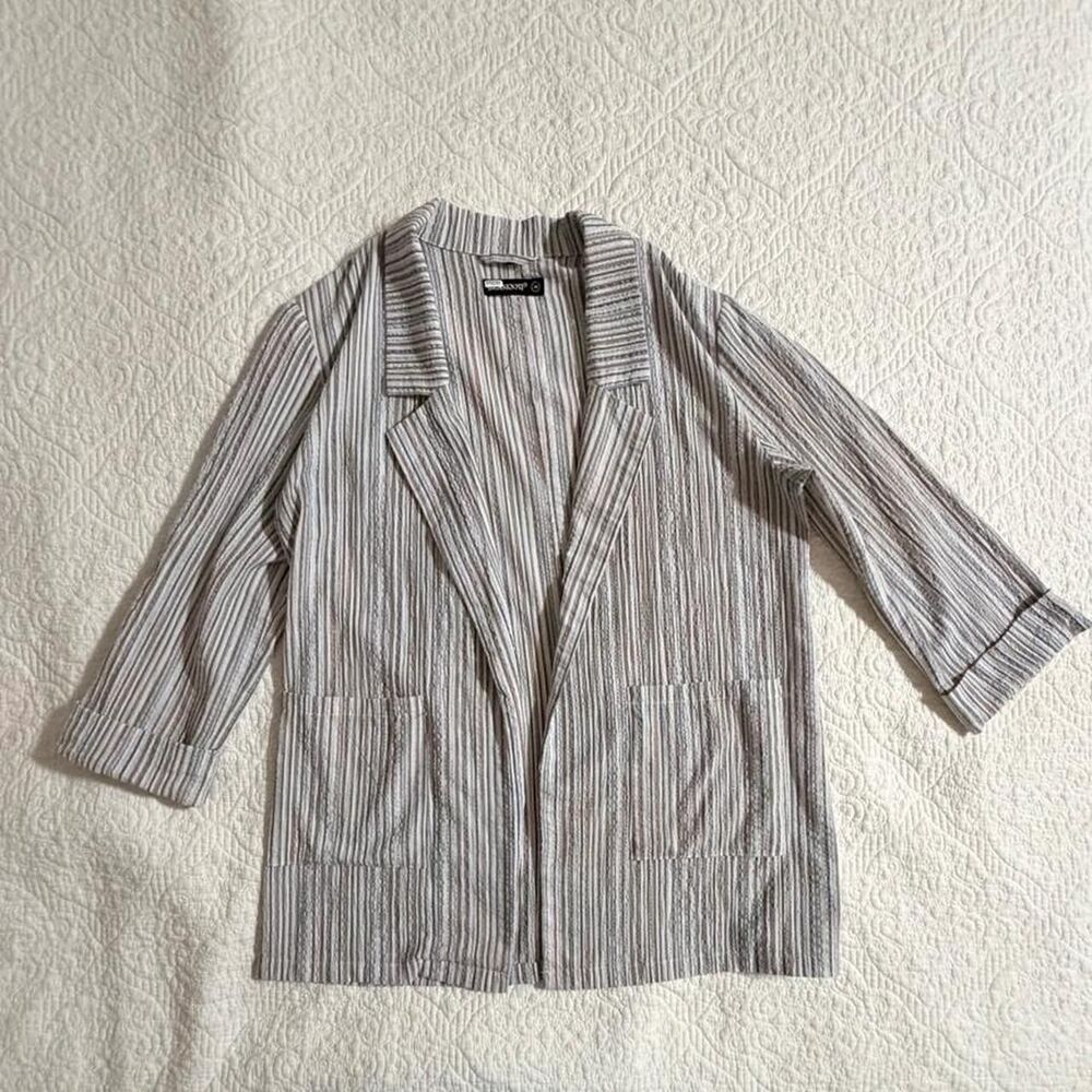 Blank-nyc Women's Striped Blue Light Blazer
